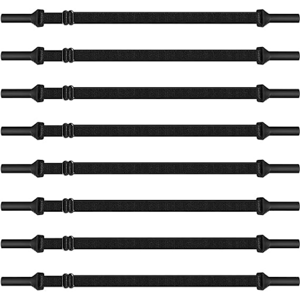 8 stk justerbar brillerem, briller tilbehør, solbriller kjede, sportsbriller rem, briller holder, universell briller holder Adult models 21CM