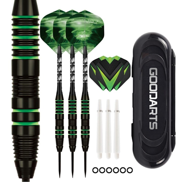 3-pack Stålspets Dartset Professionella Dart 22g (grön)