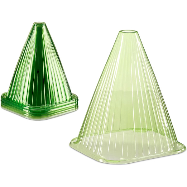 24 stk. drivhuse til planter, plantetilbehør, beskyttelse mod snegle og fugle, PVC, klokke, grøn