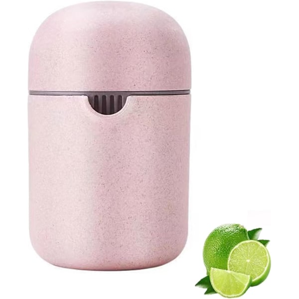 Citronpresser, Bærbar Appelsinjuicer Limejuicer med To Anvendelsesmåder, Manuel Citrus Citronjuicer Kop til Forskellige Frugter (Pink) Pink