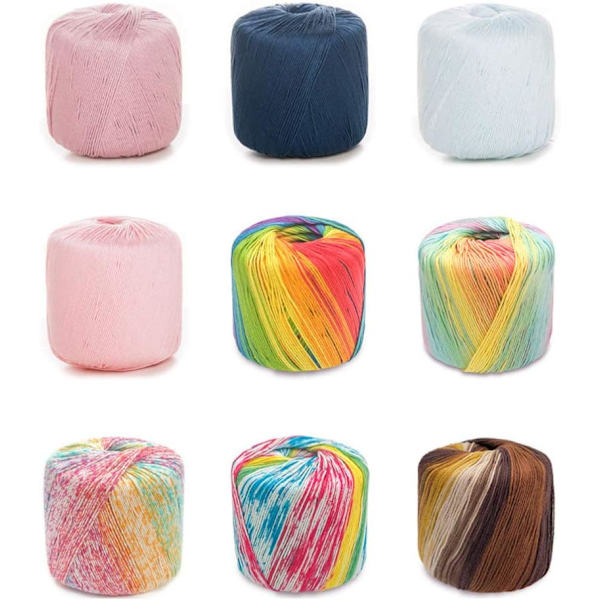 Pehmeä Virkkauslanka, Monivärinen Puuvilla Neulonta Lanka Käsin Neulonta Lanka Kudonta Lanka Virkkaus Lankaa neon color