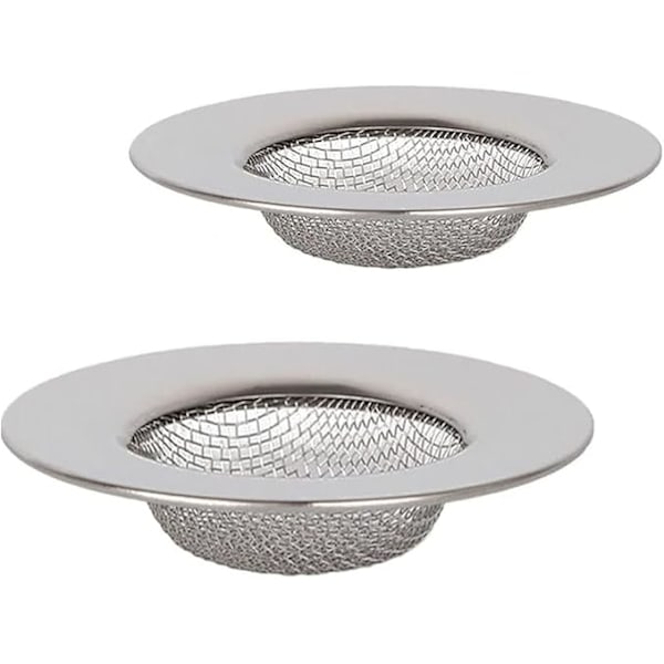 2 st rostfria duschsilar, köksavloppssil, diskhossil Silver A