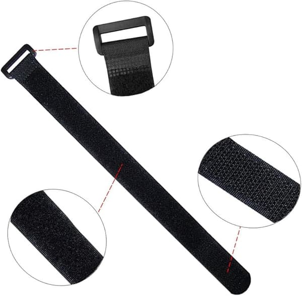 Premium sorte Velcro-kabelbindere, multifunktionelle Velcro-stropper Black set3