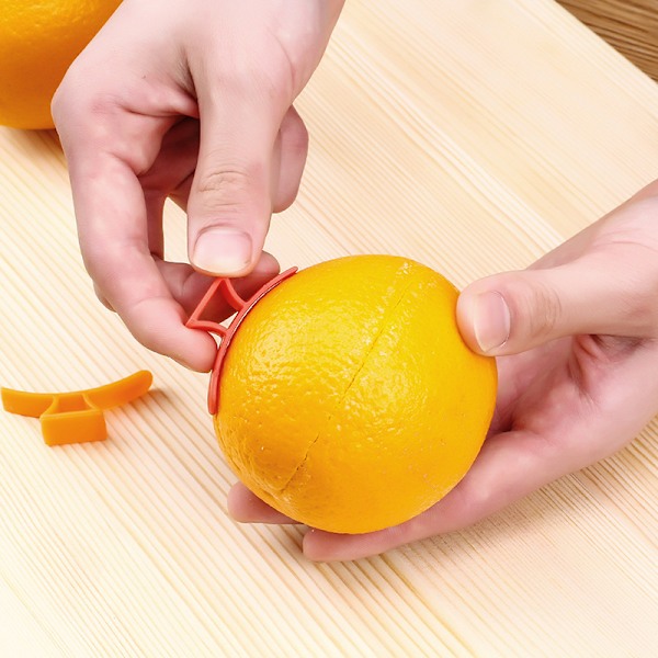 Apelsinskalare Set, Plast, Orange, 7 cm, Set med 2