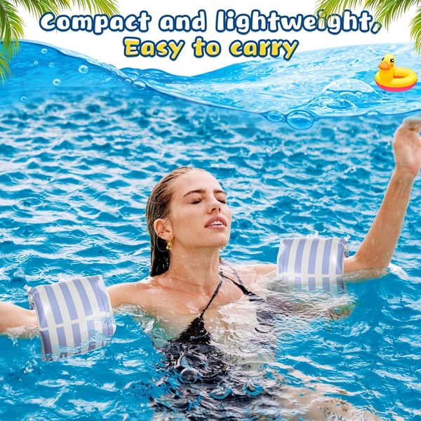 Arm Floaties PVC Uppblåsbara Armband Randiga Pool Floats Ärmar Simning Arm Float Ringar