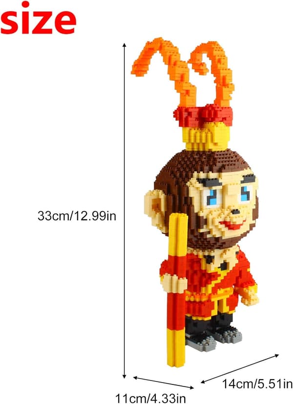 Mikrobyggstenar Mini Pet Building Toy Bricks för barn Monkey King model 4749