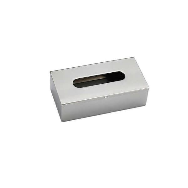 Tissuebox i rostfritt stål (Svart), Kosmetisk tissuebox, Tissuedispenser, Rektangulär tissueboxdispenser för hemmet