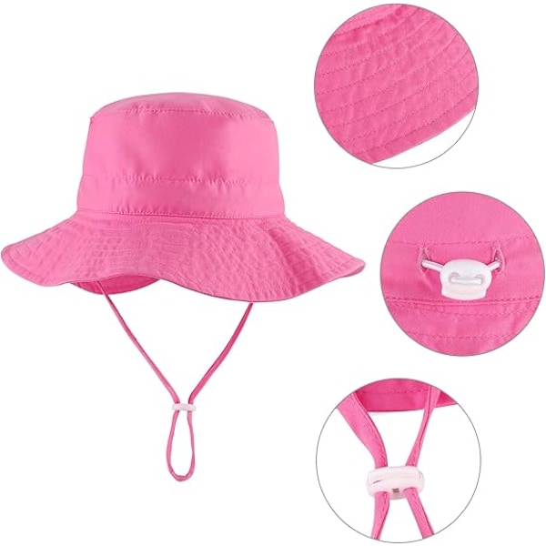 Spædbarn Baby Solhat Unisex Børn Sommer Bøllehat Bred Skygge til Udendørs Svømning Strand Pool Justerbar style 2