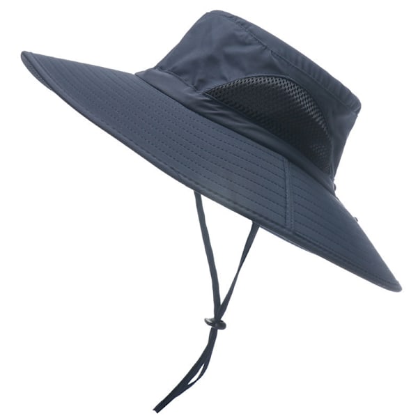 Solhat til mænd og kvinder, sammenklappelig safarihat, havehat, solbeskyttelseshat light grey 55-60cm