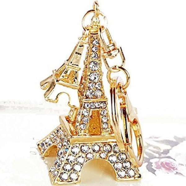 Tekokivi Eiffel-tornin muotoinen avaimenperä, kristalli Eiffel-tornin avaimenperä, söpö