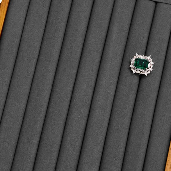 Trä Smyckesförvaringsbricka Ringdisplaybricka för Örhänge Ring Organiserare och Display (Ringförvaringsbricka - Grå)