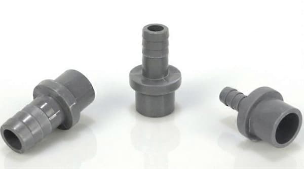 PVC Reducer Rörkoppling 25mm OD 20mm Hulling, 3-pack Rak Kopplingsadapter, Grå