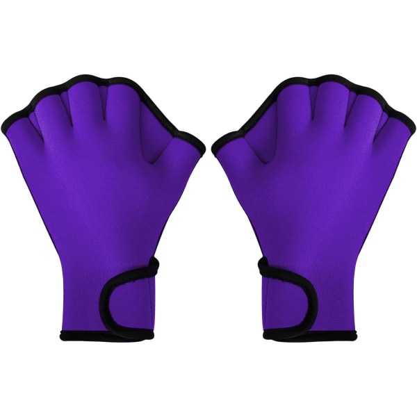 Vattenhandskar för att hjälpa överkroppens motstånd, ingen blekning, storlekar för män Kvinnor Vuxna barn Fitness Vattentäthet purple M