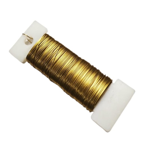 Guldtråd, 22 gauge smyckestråd för smyckestillverkning, smyckestråd, guldhantverkstråd, metalltråd, kranstillverkningssats