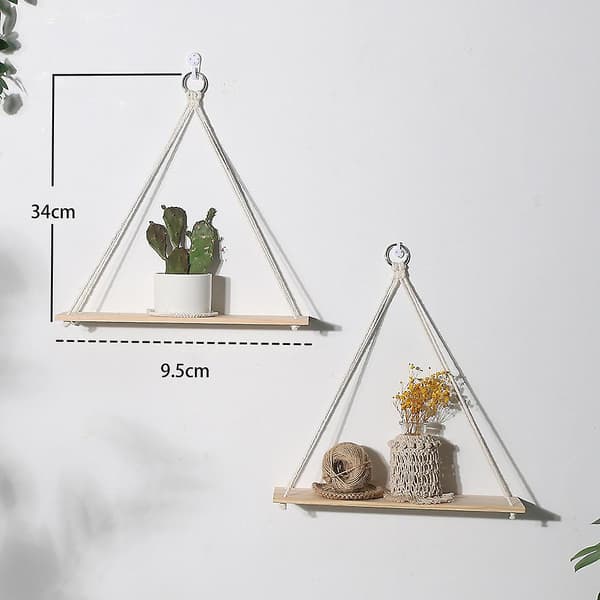 Vägghylla i trä, perfekt för vardagsrum, sovrum, hall, kök (35cm*9.5cm)