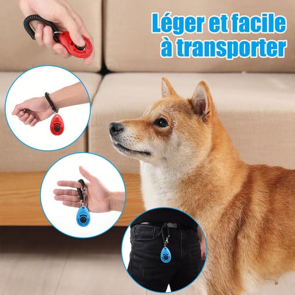 Hundklicker, 2 st hundklicker för träning med handledsrem