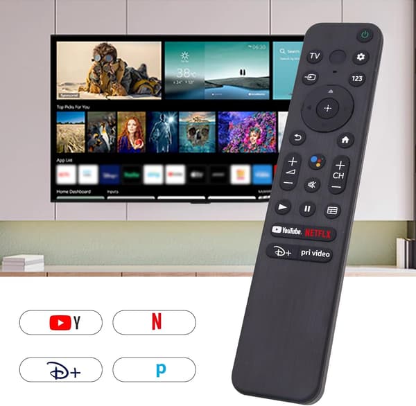 NY Sony fjernkontroll for Sony Bravia Smart TV, med stemmefunksjon