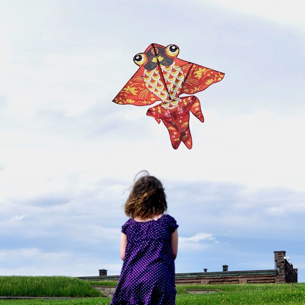 Fargerik livskite for barn og voksne, gullfisk-kite som er enkel å fly Red