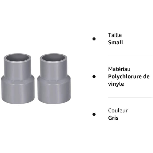 32mm X 20mm PVC Rörreducerare Koppling Nav DWV Grå 2st-Utloppsrör