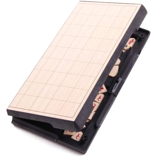 Shogi Japansk schack magnetiskt resespel set-9,8 tum, bärbart hopfällbart brädspel, pedagogiska leksaker/gåva 9.84 x 9.84 x 0.79 inches
