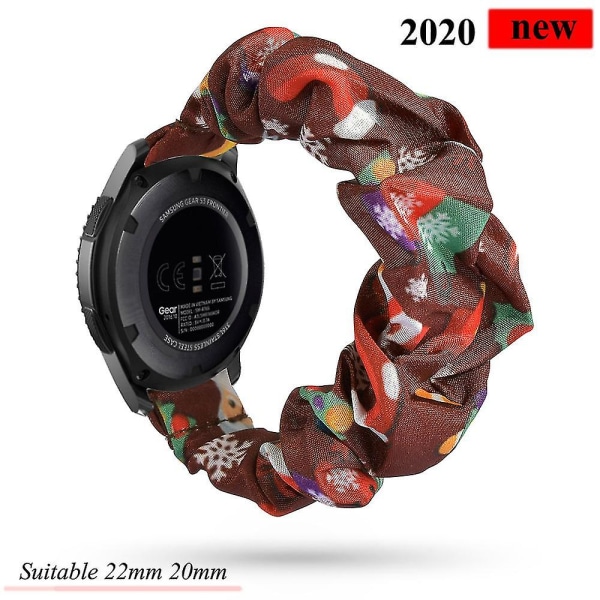 22 mm watch för Samsung Galaxy Watch 5/5 Pro/4/3/Active 2 Gear S3 Scrunchie Armband