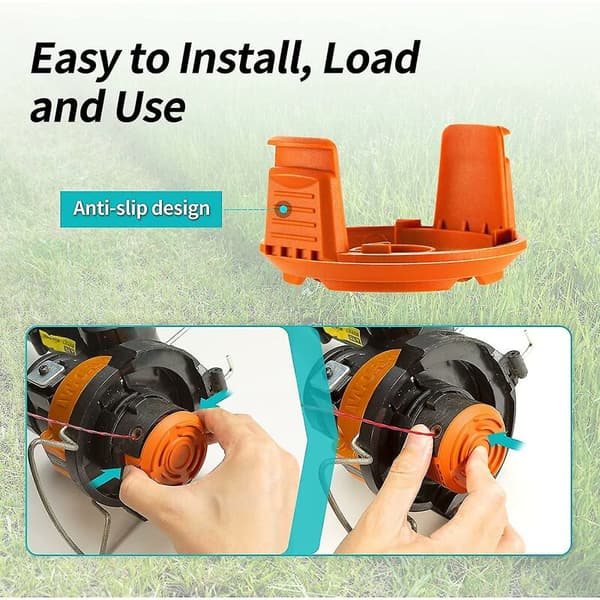 Ersättningsspolkapslar för Worx Gräsklippare och Trimmers (3-pack)
