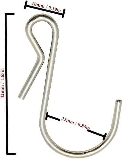 10-pack polerade metallklämkrokar, håller 4,5 kg