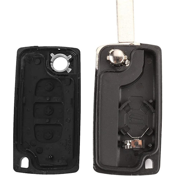 Knapper Bagagerumsnøgle Skall Kompatibel CE0536 Foldbar Flip Nøgle til Peugeot 207 307 308 407 408 Citroen C2 C3 C4 C5 C6 C8 (Bagagerums Knap, CE0536)