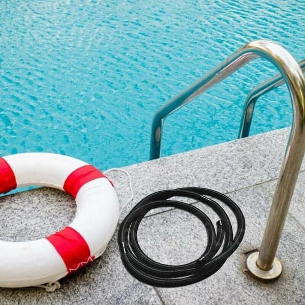 Solcelle Poolslange, Poolrengøringstilbehør, Kan deles hver 105 cm, Sort, Diameter 32 mm, Længde 6 m