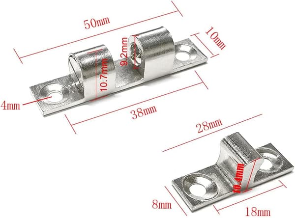 Justerbara magnetiska dörrstängare med skruvar