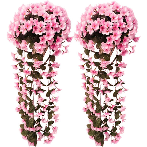 2 kpl Teko-Wisteria-köynnös Teko-riipuskukat Tekokasvit, Ulko- ja Kotioven Koristelu pink