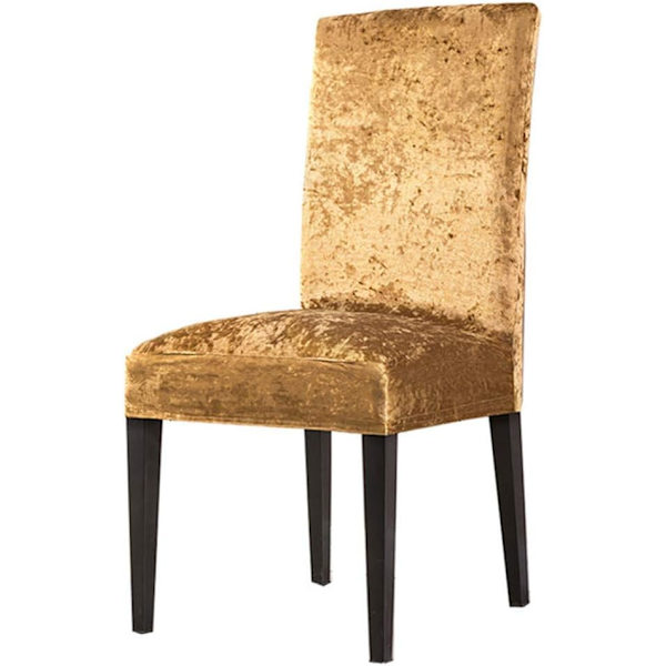 2 stk. tykke fløjlsstolbetræk Spisestolbetræk Elastisk strækbar stolbetræk Light Brown 2pcs