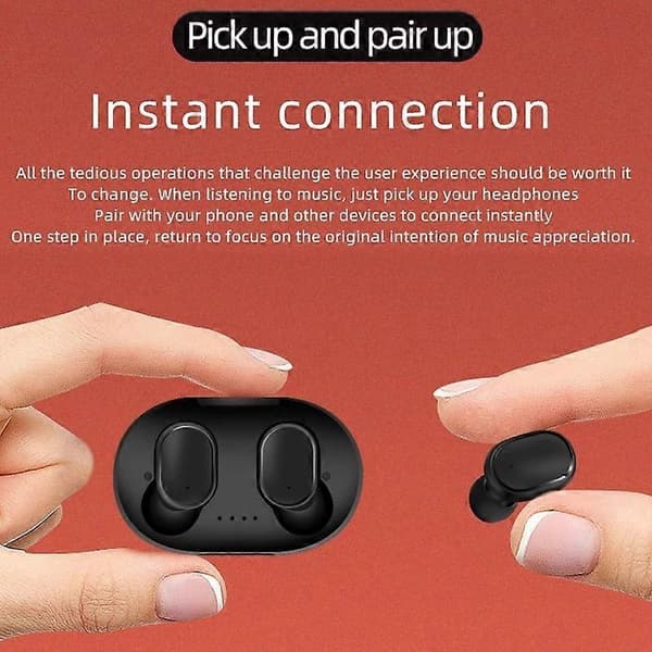 Typ B A6S Trådlöst Bluetooth Headset Mini Binaural In-Ear Musikhörlurar Brusreducering TWS