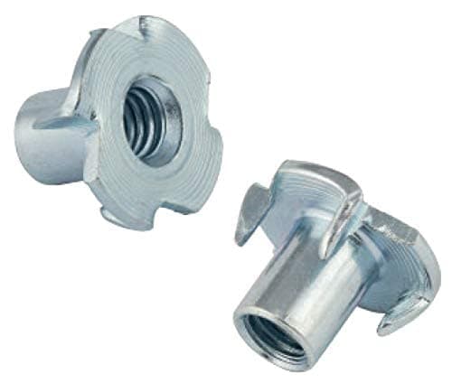 T-mutter med klor, 4-punktsmutter, kloranslutning M6 x 12 mm, 50 stycken