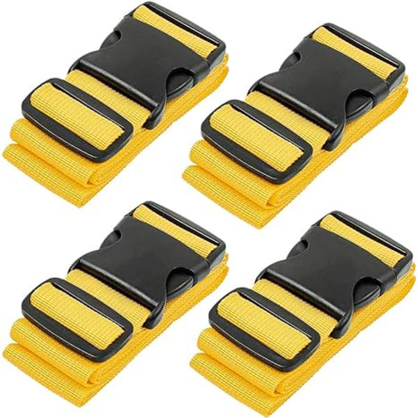 4-pack Resväskor Remmar för Resväskor Remmar Resebälte Tillbehör multiduty Yellow