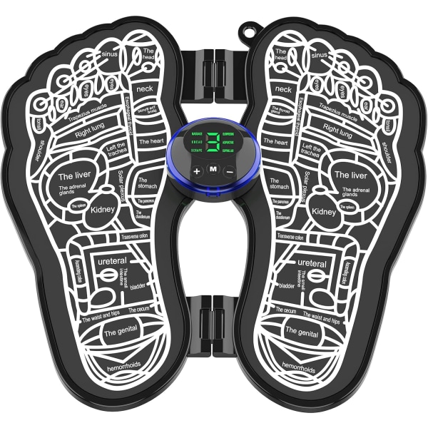 Jalkahierontamatto - Sähköinen jalka-akupunktiomatto Jalkakierto Anti-väsymys Jalkakipulievityslaite Rentoutumislahja Miehille ja Naisille