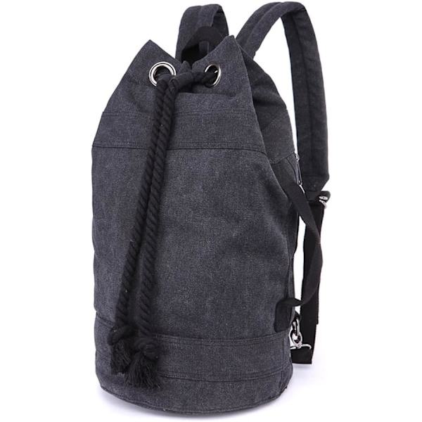 Canvas Resväskor, Resväskor Övernattning Weekendväskor Handbag Tote Bag Ryggsäck black L