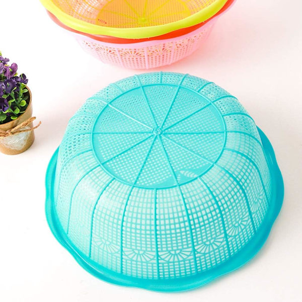 5-pack Plast Ris Korg Multifunktionell Frukt Grönsaker Sil & Tvättskålar (Slumpmässig Färg) 9.06 x 9.06 x 3.15 inches