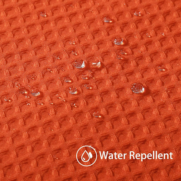Waffle-kuvioinen suihkuverho, suihkuverhon renkaat ja kylpyammeen verhosetti Orange color 1.83*2.14m