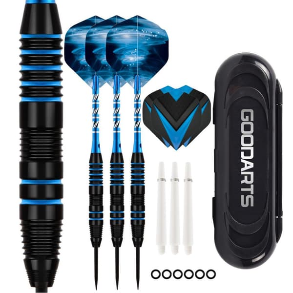 3 Pakning Stål Tipp Dartsett Profesjonelle Dartpiler 22g (blå)