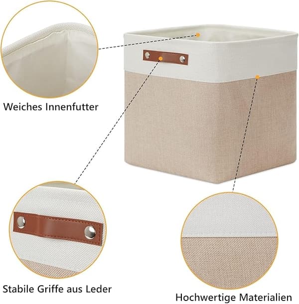 Tygförvaringskuber set om 4, förvaringskorg för sovrum Gray 28*28*28cm