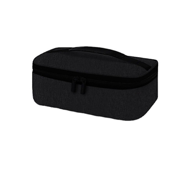 Mini Lunchväska för Män Kvinnor Bärbar Termisk Isolerad Kylväska, Kompakt Lunchlåda för Vuxna Arbete Kontor, Svart