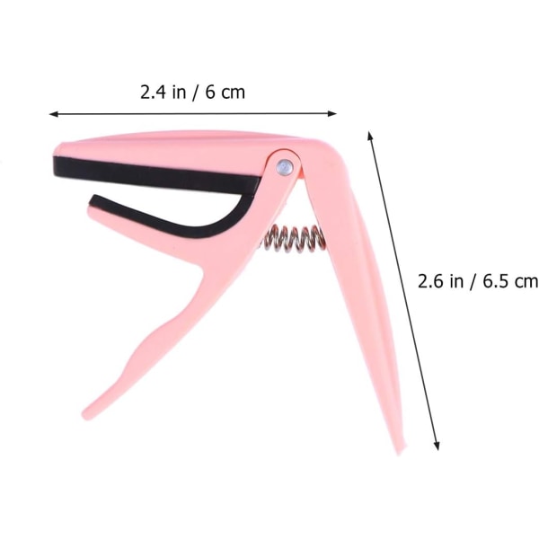 Ammattimainen Ukulele Capo Yhdellä Kädellä Nopea Vaihto Ukulele Capo Sinkkiseos Kitaraosat Tarvikkeet Pink 3.35 x 4.72 x 0.39 inches