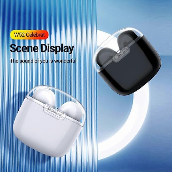 Typ B CELEBRAT W52 TWS Trådlösa Hörlurar Bluetooth 5.0 In-Ear Hörlurar Touch Control