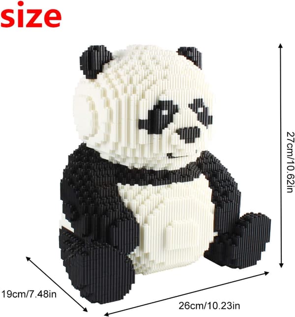 Mikrobyggstenar Mini Pet Building Toy Bricks för barn Panda model 2843