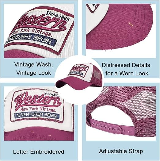 Baseball Cap Mesh Hat Unisex Broderet Bogstav Patch Casual Hat Hip Hop Solhat Red