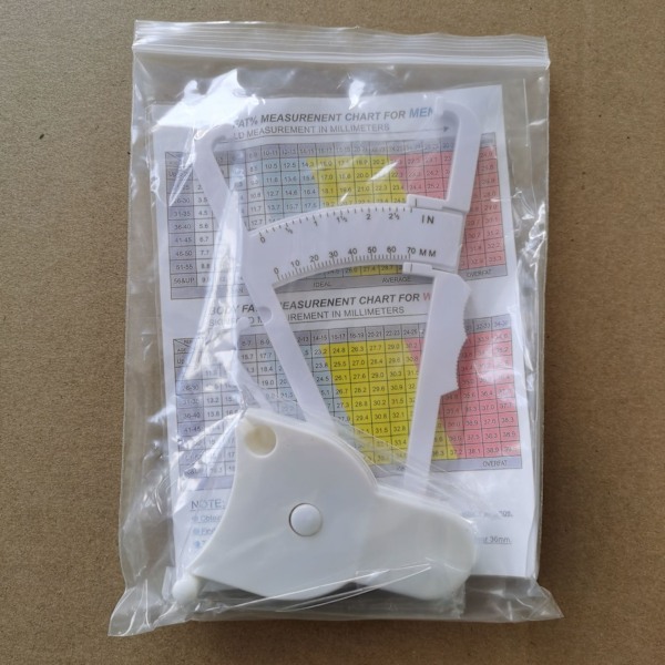 Kroppsfettmätare Kit, Exakta Mätningar Hudvecksmätare med Användarmanual, Tolkningstabell, Träningsguide, Måttband
