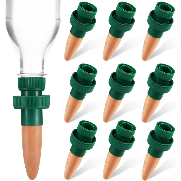Flaske Adapter Selvvannende Pigger, Terrakotta Plantevanningspigger, Bruk med Cola-flasker 10pc red ceramic