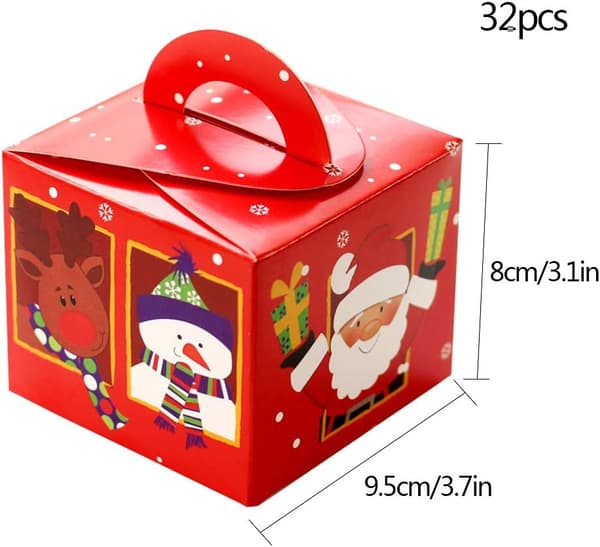 32 st Godisaskar Christmasaskar Bröllopsfavoriter, Pappersjulklapp DIY Presentkakaskar Dekorativa Godisaskar