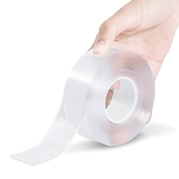 Double sided adhesive tape 3M x 2mm x 3cm, transparent, removable, reusable adhesive